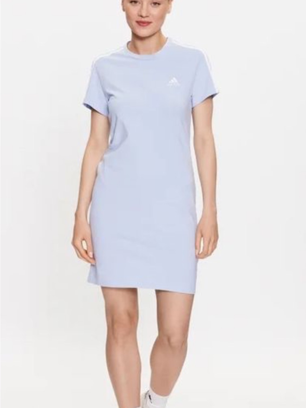 adidas Light Blue Short-Sleeve T-Shirt Dress